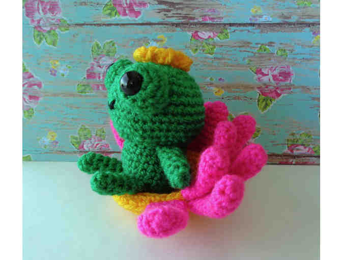 Hand-Crocheted Amigurumi 'Frog' -- New