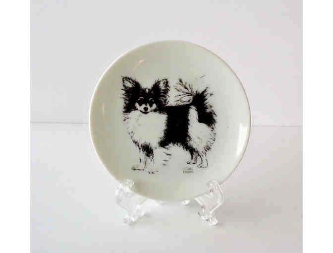 Mini Papillon Porcelain Plate With Stand -- Pre-Owned