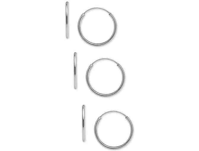 Sterling Silver Small Endless Hoop Earrings -- New