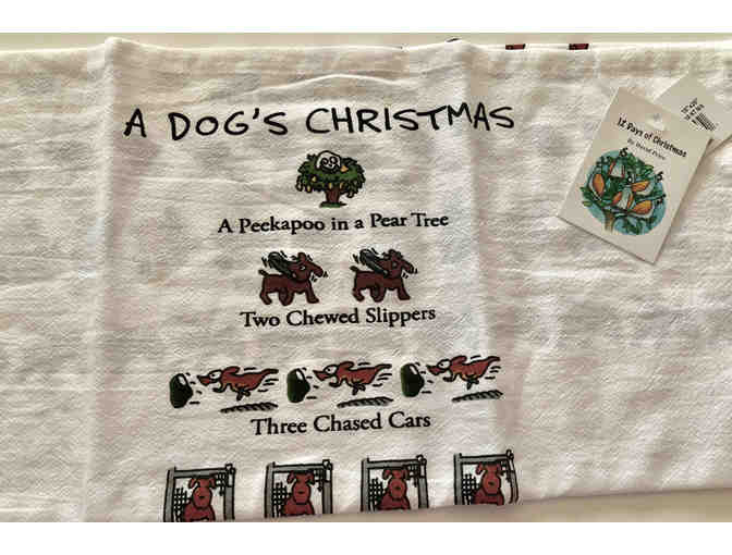 Dog 12 Days of Christmas Towel -- New