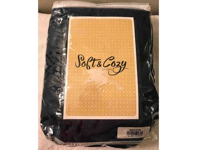 Soft & Cozy Navy Pom Pom Angel Wrap -- One Size -- New