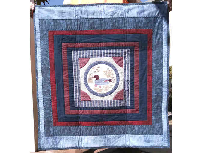 Stunning Hand-Quilted Lap Quilt -- New