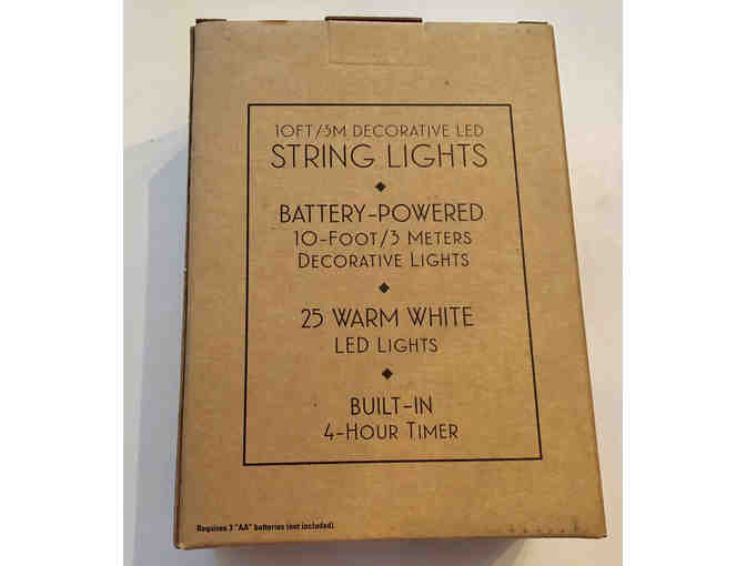10-Ft. LED String Lights Vintage-Inspired Novelty Bulbs -- New