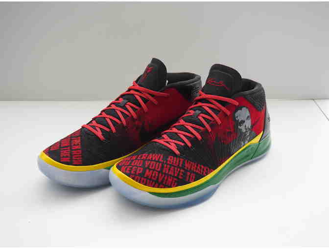 Mikal Bridges Custom, Game Worn BHM Nike Shoes