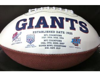 Autographed Giants footbal