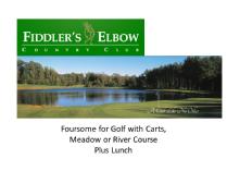 Fiddler's Elbow Golf Foursome with Carts, Lunch