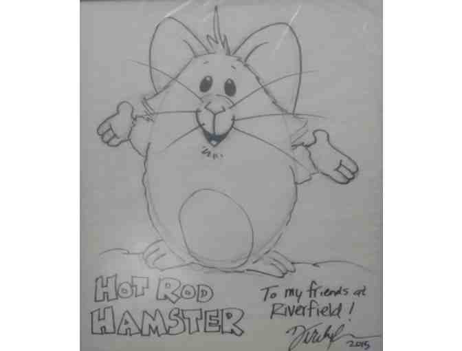 Hot Rod Hamster Book and Original Sketch