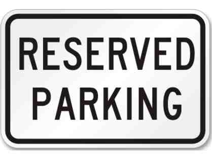 Front Row Parking Space for the 2018-19 School Year