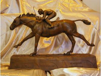 Final Victory: Powerful, Richly Detailed Bronze Casting Portraying Seabiscuit's Most Famous Moment