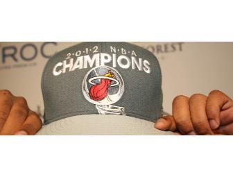 LeBron James and Dwayne Wade Miami Heat Swingman Jerseys and Championship Hat