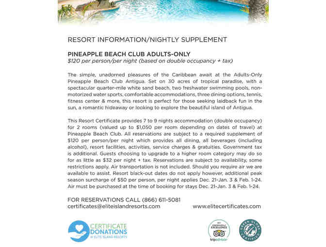 Pineapple Beach Club Vacation Package - Worth $2,100