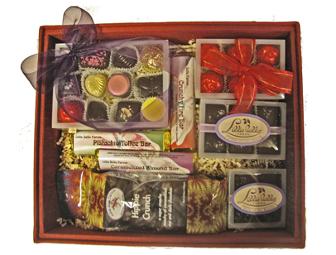Rock & Roll Chocolate: Red Thai Silk Box Packed with Award-Winning Artisan Chocolates