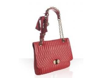 Lanvin Red Quilted Leather 'Happy' Shoulder Bag