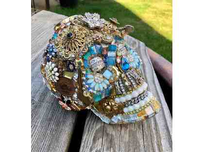 CRAFT: Jeweled Mosaic Skull by Pamela Gregory