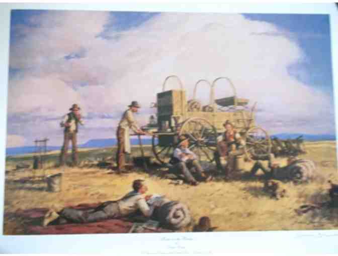1986 Print Titled 'Home on the Range' Signed by Artist Duane Bryers