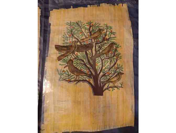 Authentic Egyptian Papyrus Art - set of 2 - Tree of Life