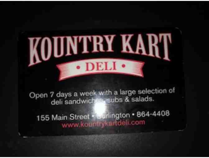 Gift Card from Kountry Kart Deli in Burlington, Vermont