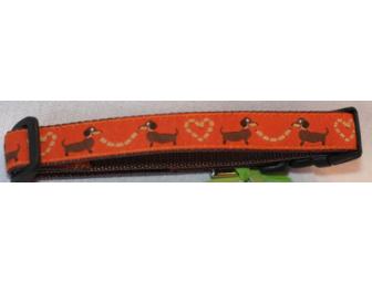 Hand Crafted Small Dog Collar Sausage Dogs Dachshunds 5/8' wide