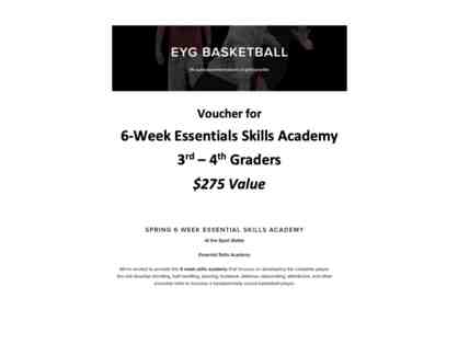 EYG Basketball 6-Week Essential Skills Academy for 3rd-4th graders