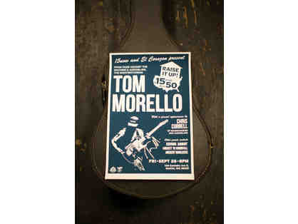 Concert Poster Signed by Tom Morello from Seattle 15 Now Benefit Concert