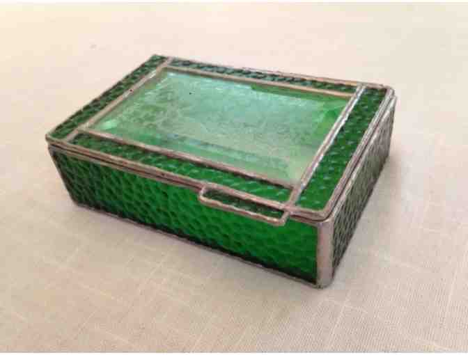 Stained Glass Jewelry Box - Paul Meckley Signed