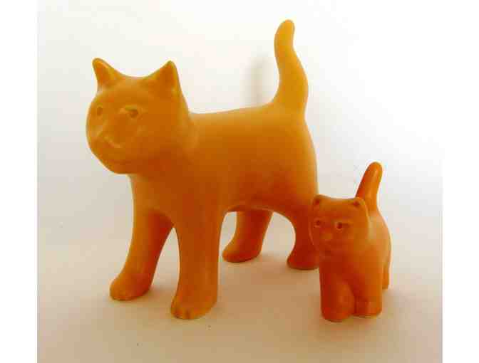 Clay Cats - Mom & Kitten