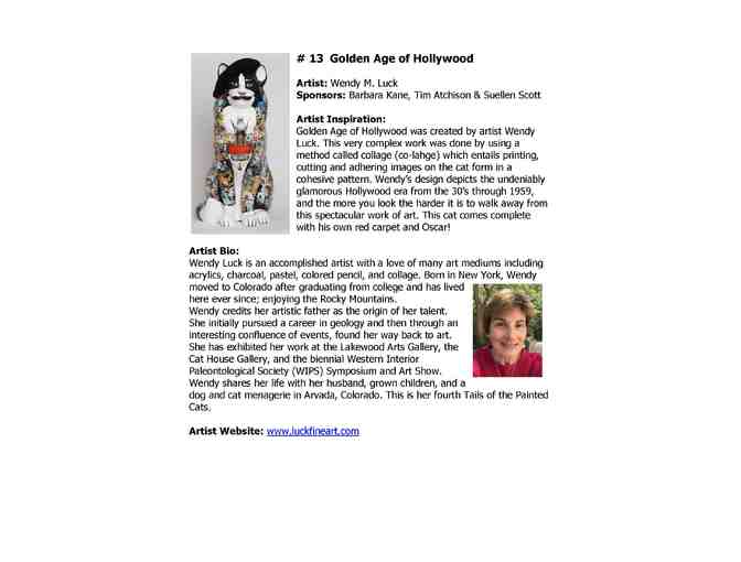 13 Big Cat - Golden Age of Hollywood - Painted Cat