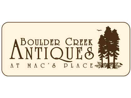 Gift certificate from Boulder Creek Antiques at Mac's