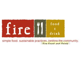 food fire and drink Gift Certificate (Shaker Heights OH)