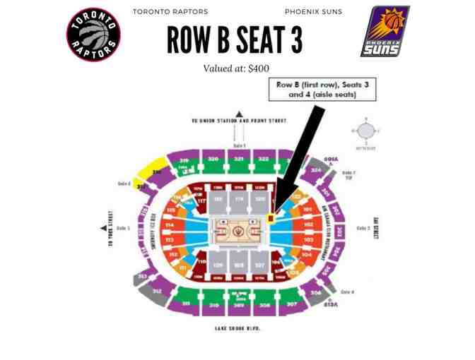 Two Front Row Toronto Raptors Seat Tickets!
