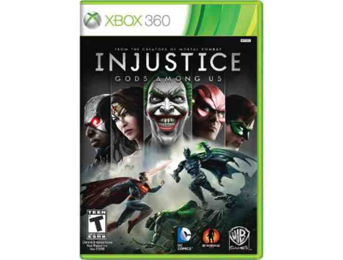 INJUSTICE- Gods Among Us XBOX 360 game AND one Official Game Guide