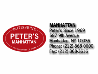 Peter's since 1969 - Dinner for Two