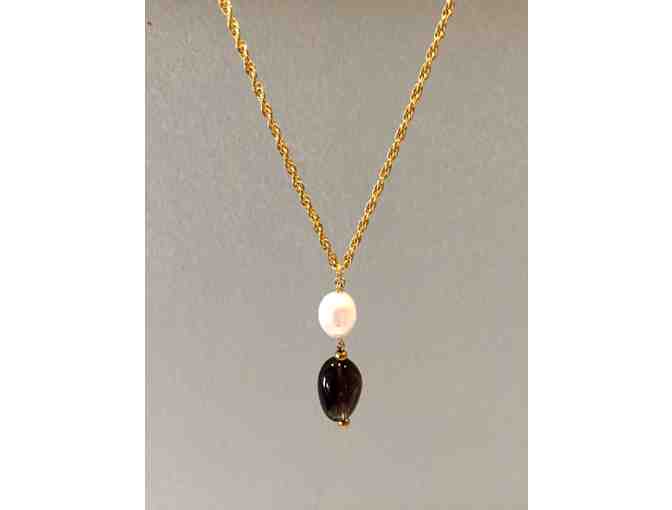 Fresh Water Pearl and Smokey Quartz Necklace