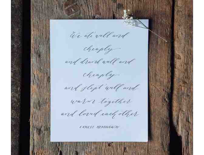 Ragan House- Custom Calligraphy Verse/Quote