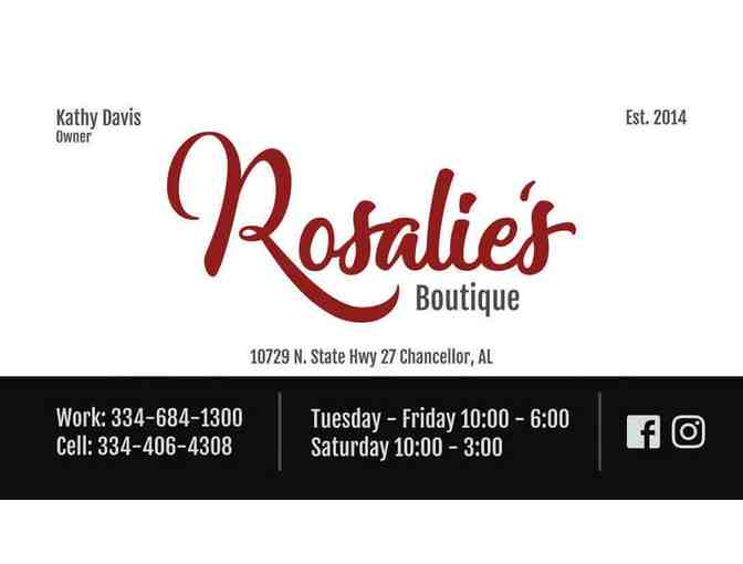Rosalie's Boutique $75 Gift Certificate
