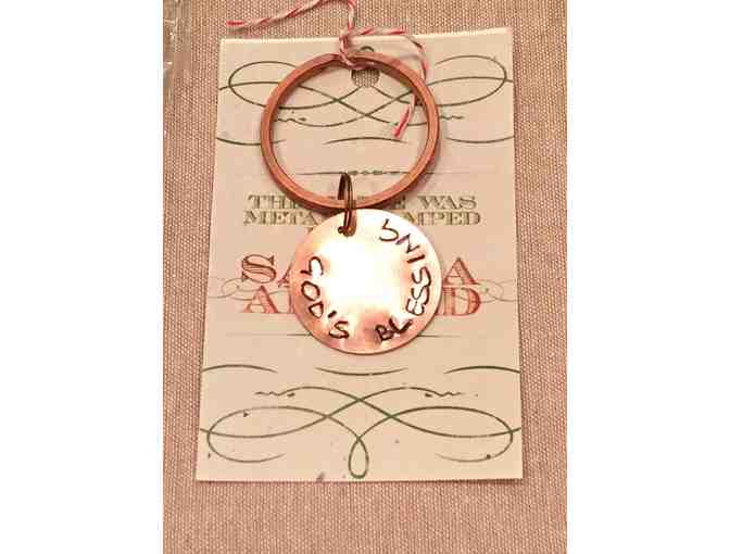 Sandra Arnold 'God's Blessings' Hand Stamped Keychain