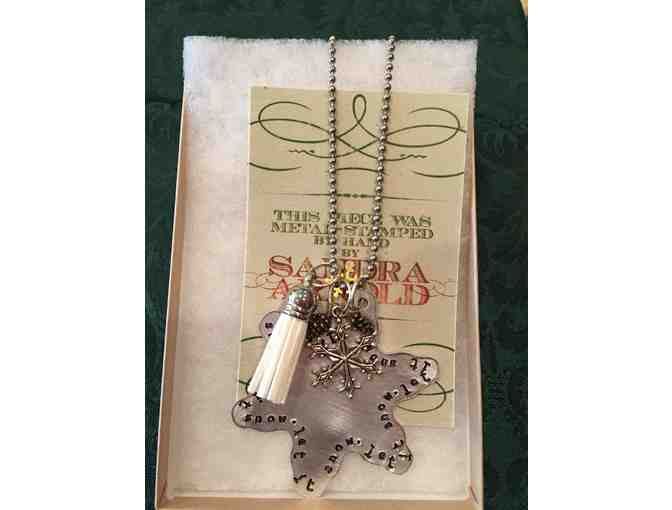Sandra Arnold  'Let It Snow' Hand Stamped Necklace