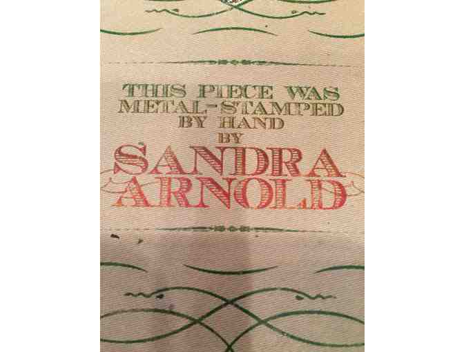 Sandra Arnold 'Best Mom' Hand Stamped Tassel Keychain