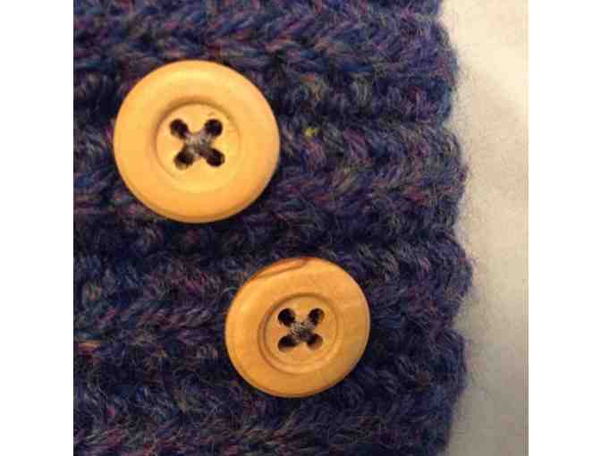 PURPLE TWEED & WOOD Dog Cowl Neck-Warmer (Size Small)