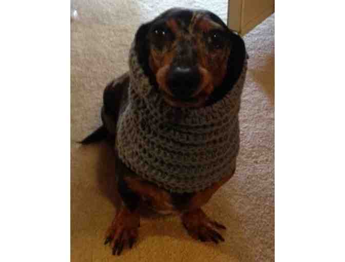 MOTHER OF PEARL CAMO WEAVE Dog Cowl Neck-Warmer (Size Small)