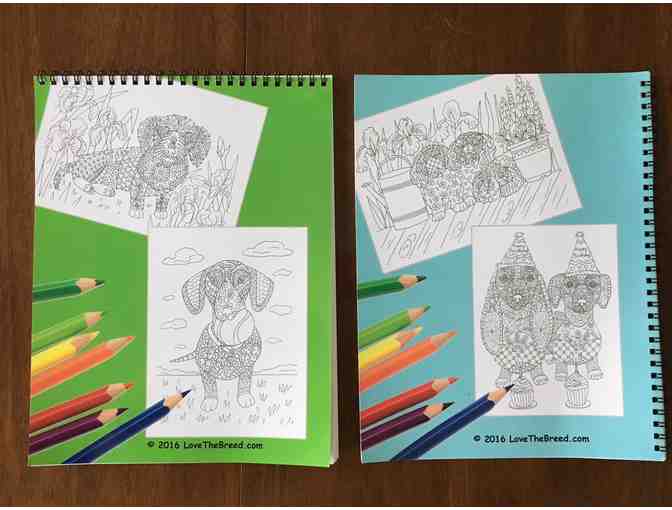 TWO Dachshund Coloring Books - Vol 1 AND 2