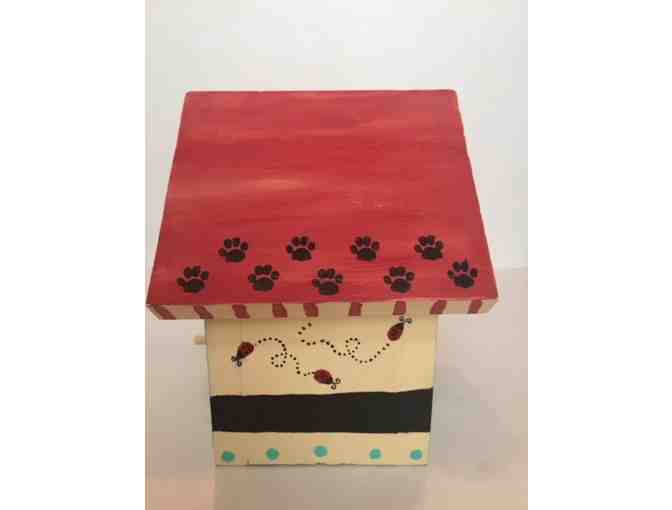 Bird House - Hand Painted Dachshund Bird House with Blue Front!