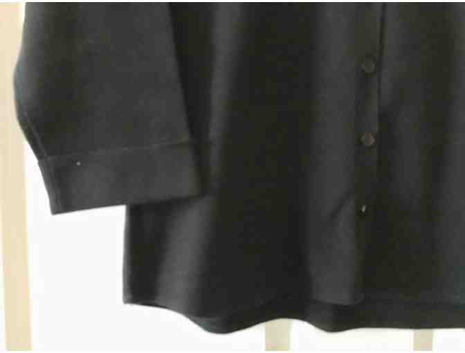Talbot's Black Button-down V-Neck Cardigan - Size Large