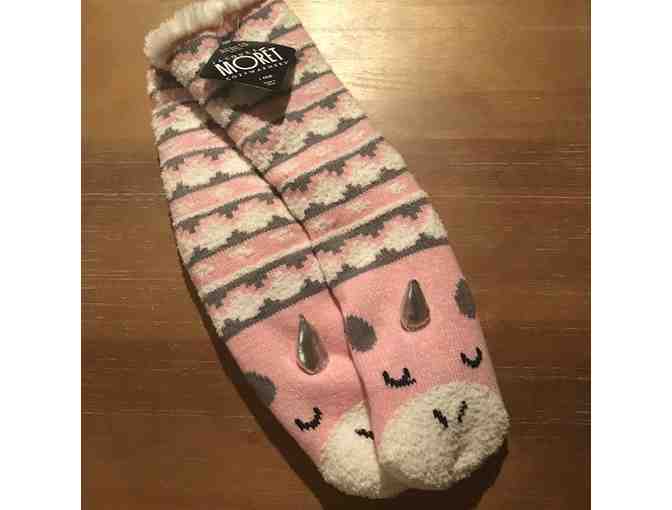 Cozy Unicorn Slipper Socks - Photo 1