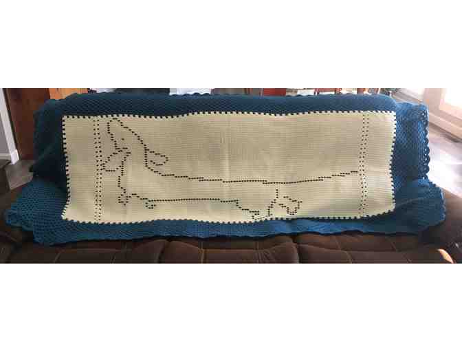 BUY A CHANCE TO WIN! - Crocheted Dachshund Afghan Bed Runner