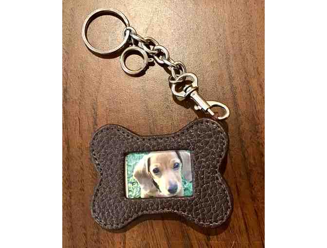 Key Chain -- Embellished with dachshund and place for photo on reverse!