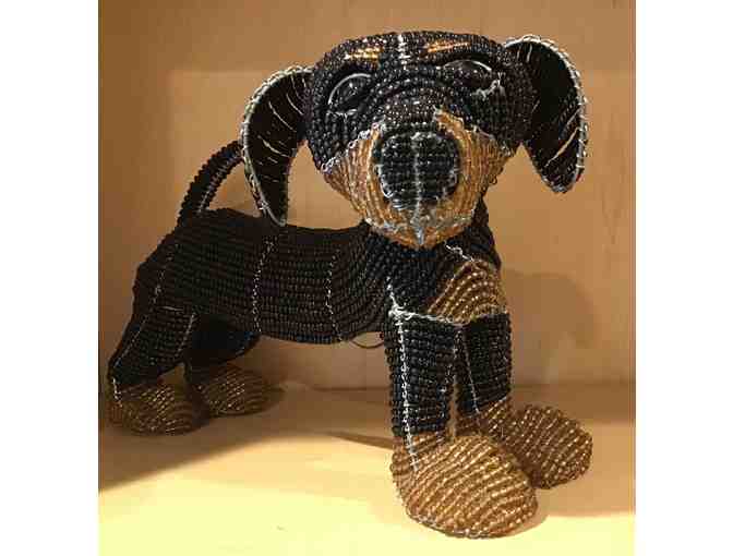Beaded Dachshund Sculpture by Grass Roots / BeadWorx (I think!)