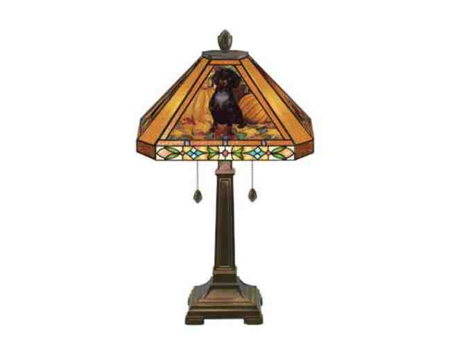 BUY A CHANCE TO WIN! - Dachshund Stained Glass Lamp from the Danbury Mint