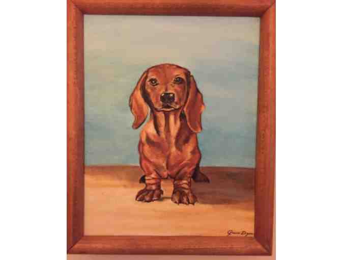 BUY A CHANCE TO WIN! - Dachshund Painting by Grace Dyer - Gatlinburg TN artist!