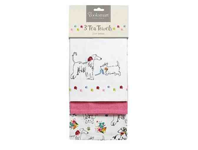 Tea Towels (Three) and Oven Mitt - Cooksmart England brand - Dachshunds - DOGS!! - Photo 1